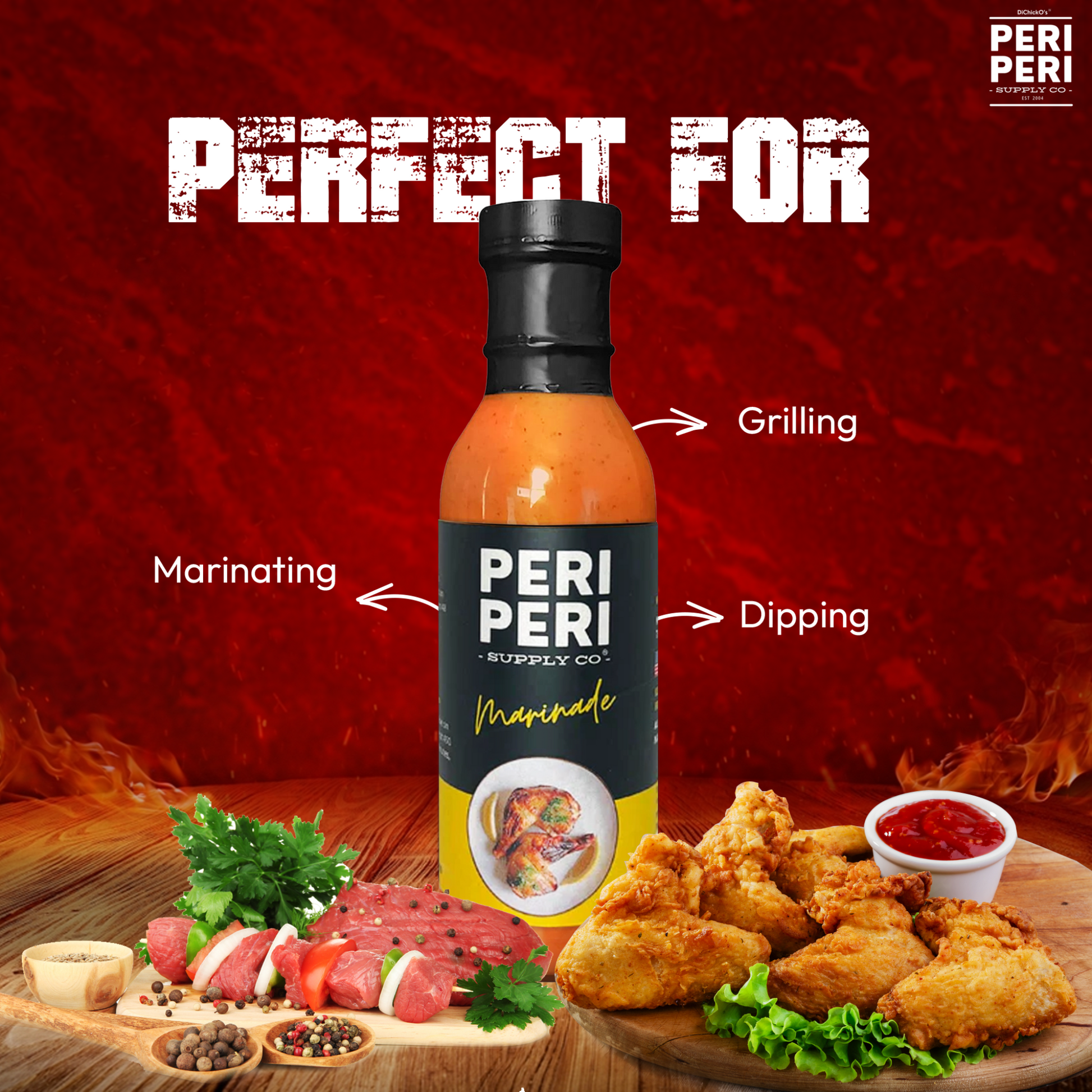 Peri Peri Marinade is great for Marinating, Grilling, Dipping
