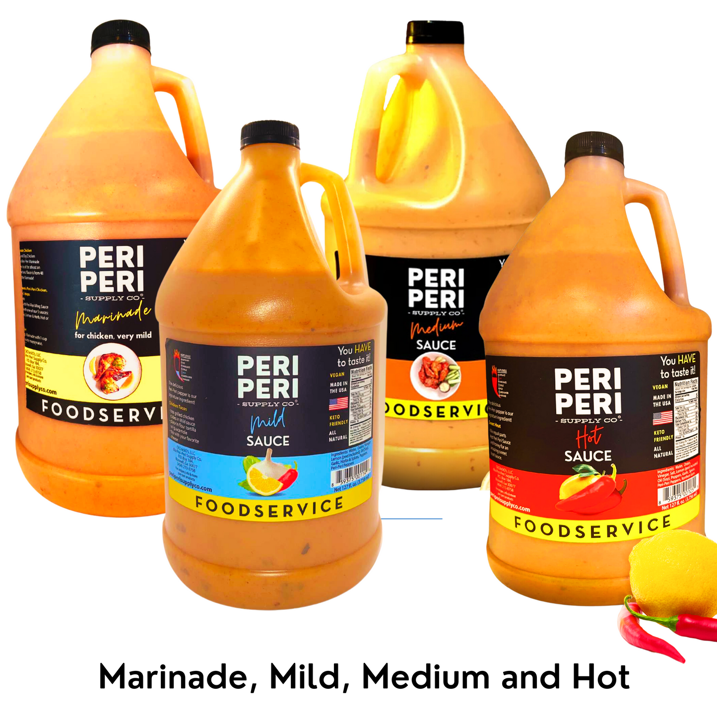 Restaurant Starter Pack - Marinade, Mild, Medium, Hot